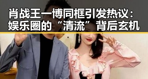 肖战王一博同框引发热议:娱乐圈的“清流”背后玄机